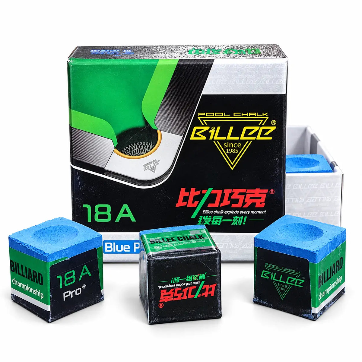 طباشير بلياردو Billee 18A Pro+ أزرق - علبة